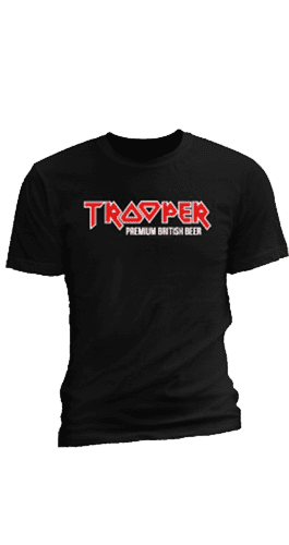 Camiseta Cerveza Trooper de la banda de heavy metal Iron Maiden